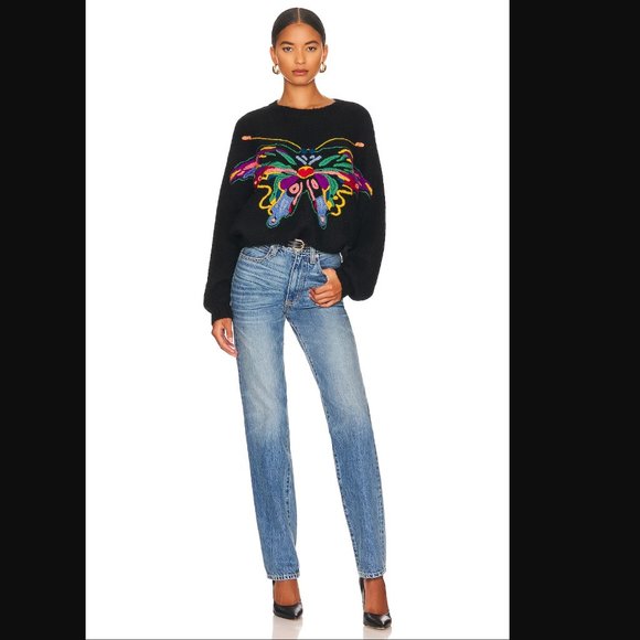 MOTHER Butterfly Embroidery Batwing Pullover (Gives Me Butterflies) - Picture 4 of 9